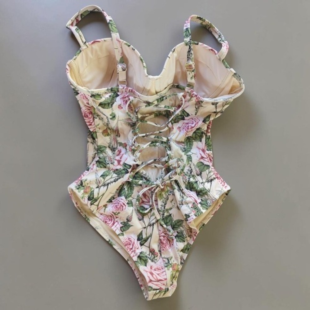 TA3 Sculpting One Piece Brazilian Bombshell Corset Swimsuit Sz M NWOT - Picture 6 of 13